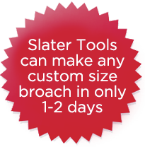 19/32 0.5 Shank Diameter Slater Tools 504-599 Internal Square Broach 0.599 Across Flat 1.75 Length 